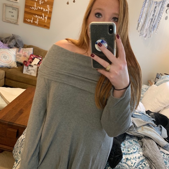 Cable & Gauge Sweaters - Gray Cowl Neck Sweater